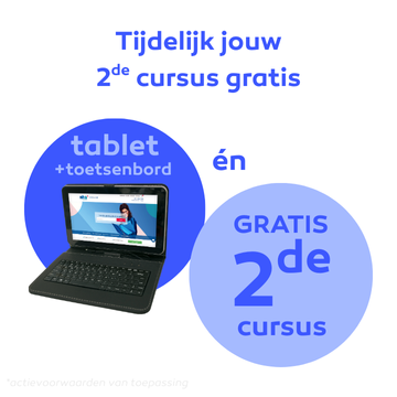 Gratis Tablet + toetsenbord bij elke inschrijving