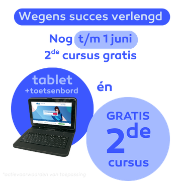 Gratis Tablet + toetsenbord bij elke inschrijving