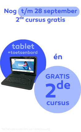 Gratis Tablet + toetsenbord bij elke inschrijving*