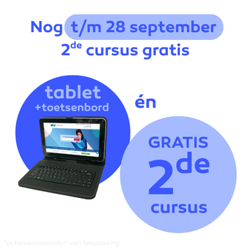 Gratis Tablet + toetsenbord bij elke inschrijving