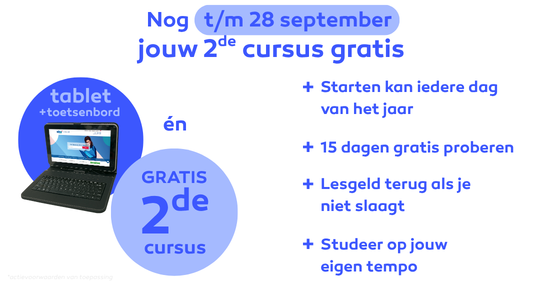 Gratis Tablet + toetsenbord bij elke inschrijving*