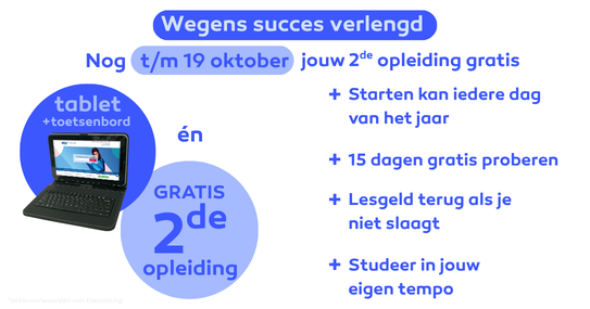 Gratis Tablet + toetsenbord bij elke inschrijving*