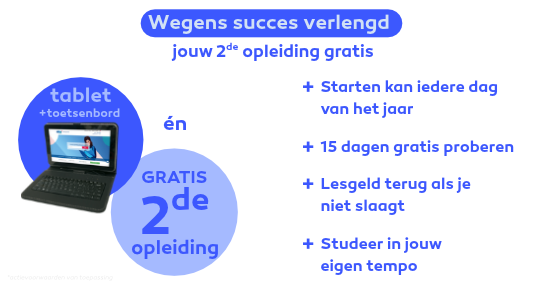 Gratis Tablet + toetsenbord bij elke inschrijving*