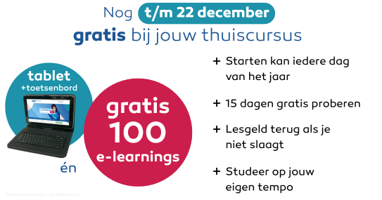 Gratis Tablet + toetsenbord bij elke inschrijving*