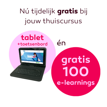 Gratis Tablet + toetsenbord bij elke inschrijving