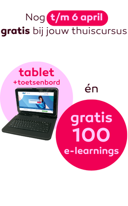 Gratis Tablet + toetsenbord bij elke inschrijving*