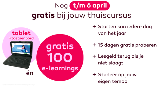 Gratis Tablet + toetsenbord bij elke inschrijving*