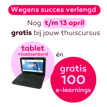 Gratis Tablet + toetsenbord bij elke inschrijving