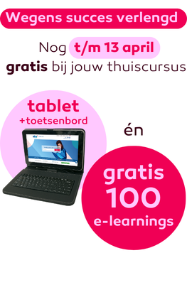Gratis Tablet + toetsenbord bij elke inschrijving*