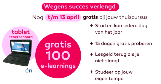 Gratis Tablet + toetsenbord bij elke inschrijving*