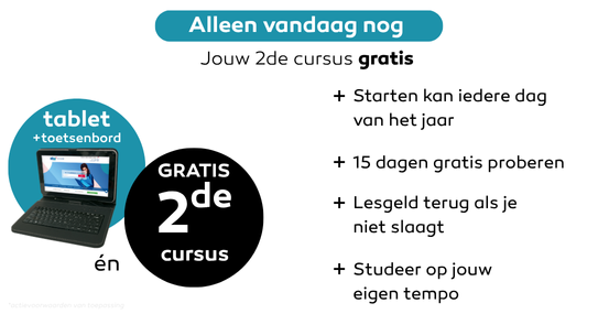 Gratis Tablet + toetsenbord bij elke inschrijving*