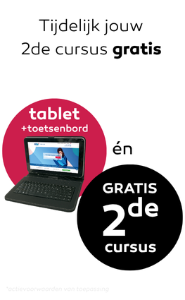 Gratis Tablet + toetsenbord bij elke inschrijving*