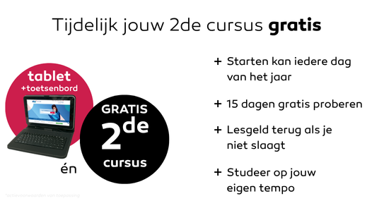 Gratis Tablet + toetsenbord bij elke inschrijving*