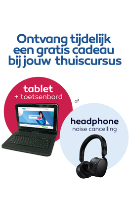 Gratis Tablet + toetsenbord bij elke inschrijving*