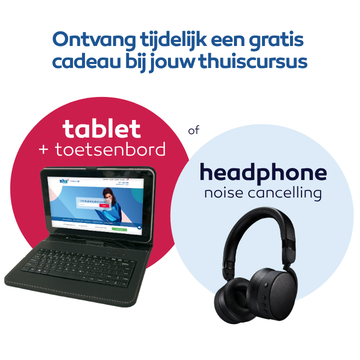 Gratis Tablet + toetsenbord bij elke inschrijving