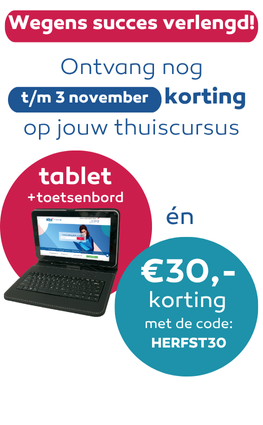 Gratis Tablet + toetsenbord bij elke inschrijving*