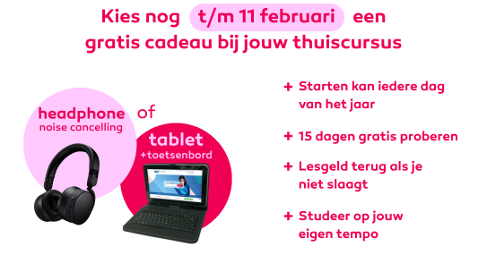 Gratis Tablet + toetsenbord bij elke inschrijving*
