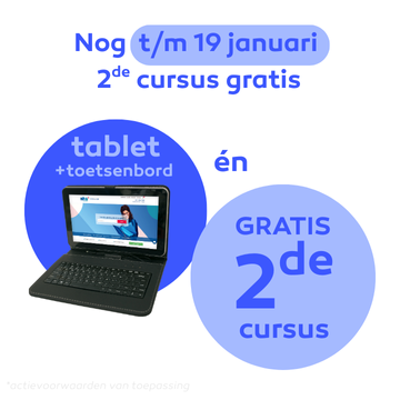 Gratis Tablet + toetsenbord bij elke inschrijving