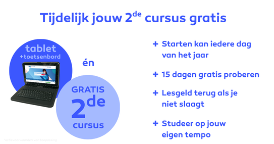 Gratis Tablet + toetsenbord bij elke inschrijving*