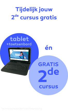 Gratis Tablet + toetsenbord bij elke inschrijving*