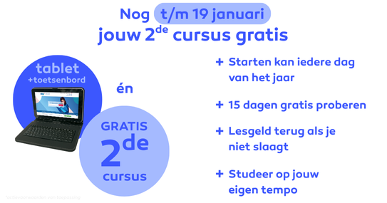 Gratis Tablet + toetsenbord bij elke inschrijving*