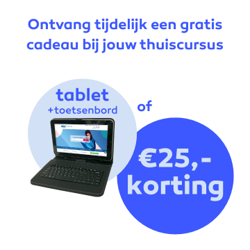 Gratis Tablet + toetsenbord bij elke inschrijving