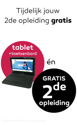 Gratis Tablet incl. toetsenbord bij inschrijving