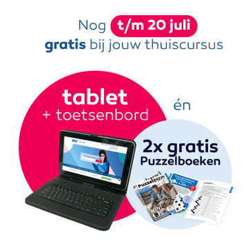 Gratis Tablet + toetsenbord bij elke inschrijving
