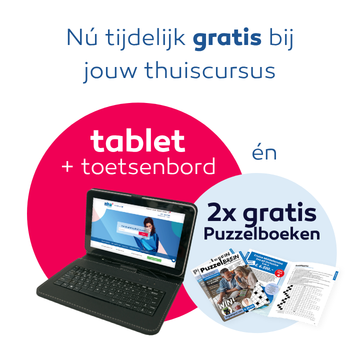 Gratis Tablet + toetsenbord bij elke inschrijving