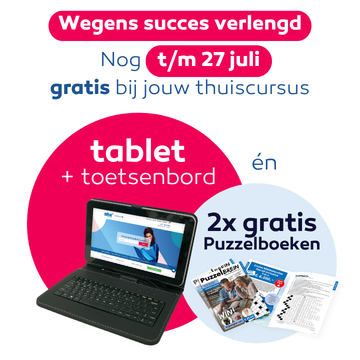 Gratis Tablet + toetsenbord bij elke inschrijving