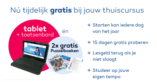 Gratis Tablet + toetsenbord bij elke inschrijving*