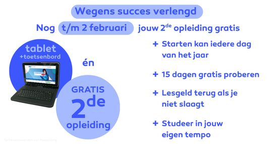Gratis Tablet incl. toetsenbord bij inschrijving